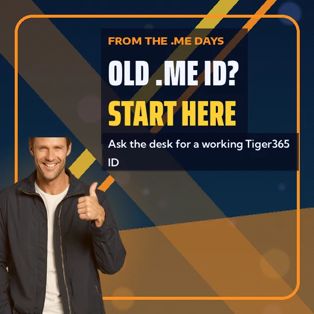 Old .me ID? Start Here card: Ask the desk for a working Tiger365 ID
