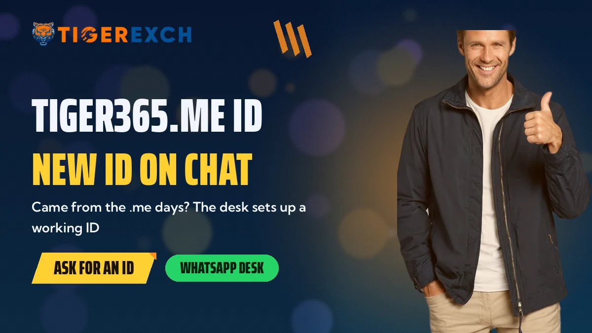 tiger365.me ID: New ID On Chat banner, Came from the .me days? The desk sets up a working ID, with a man in a dark zip jacket